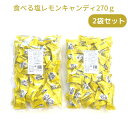 楽天元氣になれ通販部メール便【食べる塩レモンキャンディ2袋セット　270g×2袋】 塩 塩分 塩分補給 クランチキャンディ 松屋製菓 熱中症 暑さ対策 レモン 飴 業務用 大袋 スポーツ 屋外作業