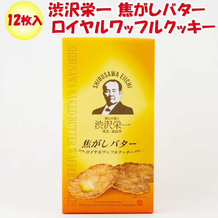 渋沢栄一焦がしバターワッフルクッキー 12個入【ケヤキ堂（埼