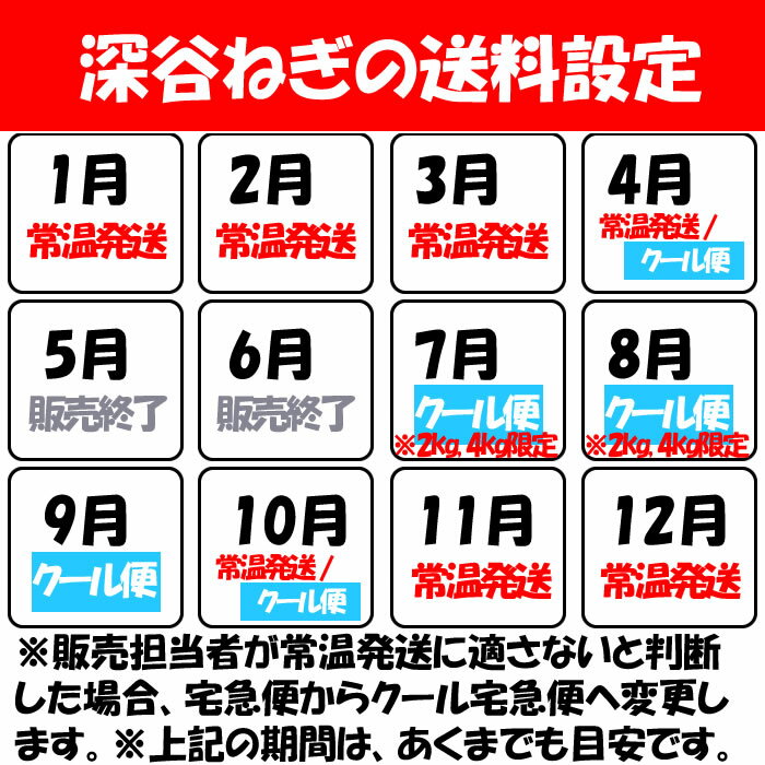 気温による配送方法(常温発送・クール便)