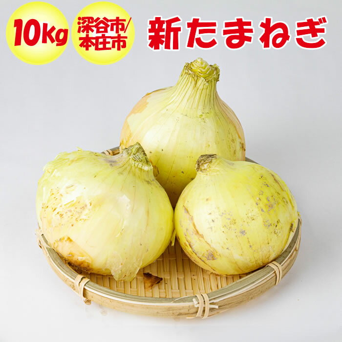 新たまねぎ 10kg (2L/Lサイズ)深谷/本庄産【約30個〜50個 季節野菜 4月〜6月 常温発送 送料無料】