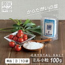 岩塩 ミル 食用 ヒマラヤ岩塩 源気商会 クリスタル岩塩 ミルタイプ 小粒 100g 1個 3個セット 10個セット 透明 パウチ パキスタン 無添加 ミネラル...