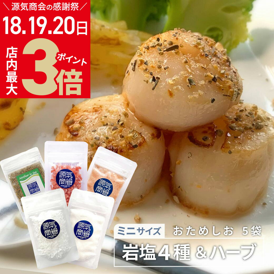 ＼4/18～3日間 お客様感謝祭★店内ポイント最大3倍／【1000円ポッキリ 送料無料】 岩塩 少量サイズ 小袋 おためし5袋セット おためしお ミニ 5種 ヒマラヤ岩塩 食品 調味料 メール便送料無料 [2]