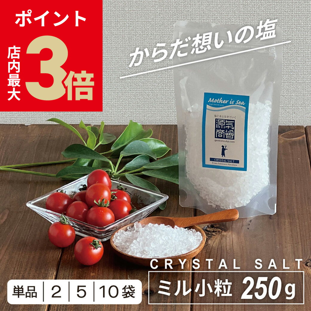 ＼店内P最大3倍★ブラックフライデー／ 塩 岩塩 ミル 食用 ヒマラヤ岩塩 『 源気商会 クリスタル岩塩 ミ..