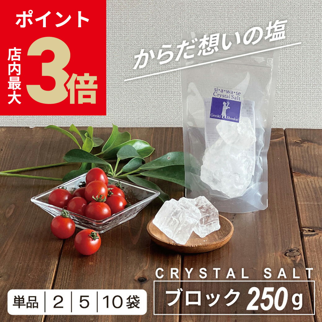 ＼店内P最大3倍★ブラックフライデー／ 塩 岩塩 食用ヒマラヤ岩塩 『 源気商会 クリスタル岩塩 ブロック..