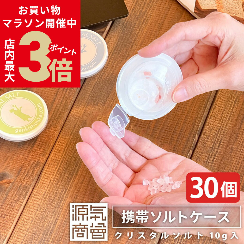 楽天からだ想いのお塩屋さん 源気商会＼お買い物マラソン16日1:59まで★店内ポイント最大3倍／【30個セット】熱中症予防 タブレット 岩塩10g入 源気商会 オリジナル ソルトケース 30個 熱中症対策 塩飴 無添加 携帯ケース 選べるカラー 全3色 送料無料 工事現場 現場作業 営業 ゴルフ スポーツ 部活 [3]