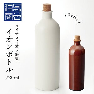 イオンボトル 信楽焼 Hangout bottle 720ml 全2色 白 茶 箱入り 日本製 ラジウムボトル お水がおいしくなるボトル