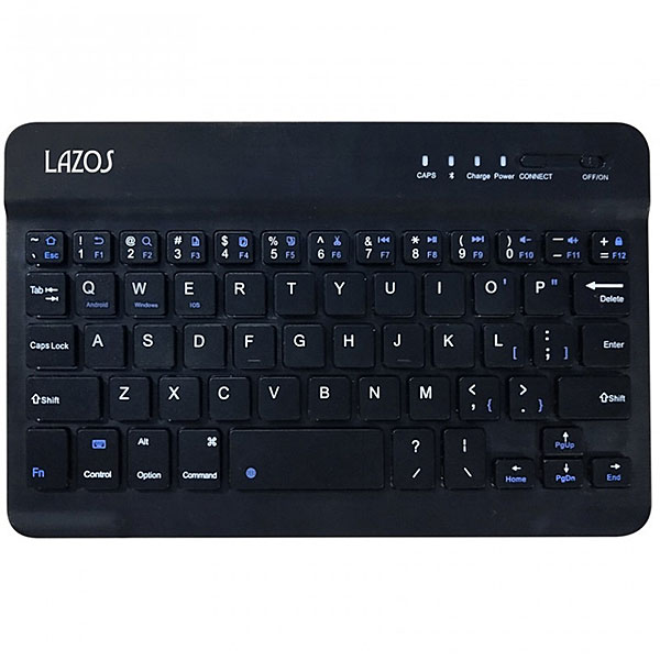 Lazos USB充電式 Bluetoothキーボード 黒 [L-BTK-B] (59キー/ 英語配列)