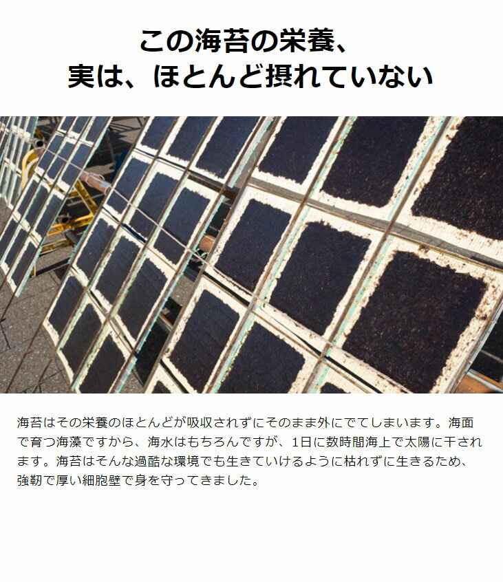 健康食品の原料屋 海苔 ミクロ 国産 細胞壁破砕 粉砕末 サプリメント 約16ヵ月分 100g×10袋 3