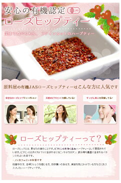 有機JAS認定 ローズヒップティー 100g×10個セット 無農薬 無添加 オーガニック 健康食品の原料屋