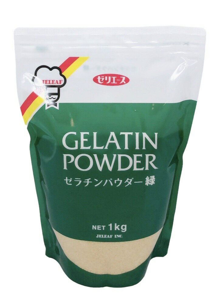 まとめ買い ジェリフ ゼリエース ゼラチンパウダー緑 1kg×5袋 粉ゼラチン 製菓材料 調理材料 ゼラチン ゼラチンパウダー コラーゲン