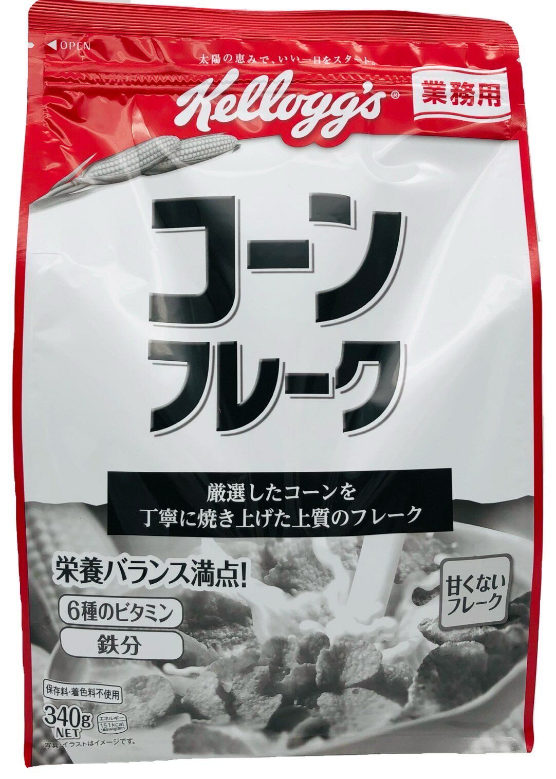 まとめ買い 朝食シリアル ケロッグ コーンフレーク 340g×6袋 業務用 Kellogg