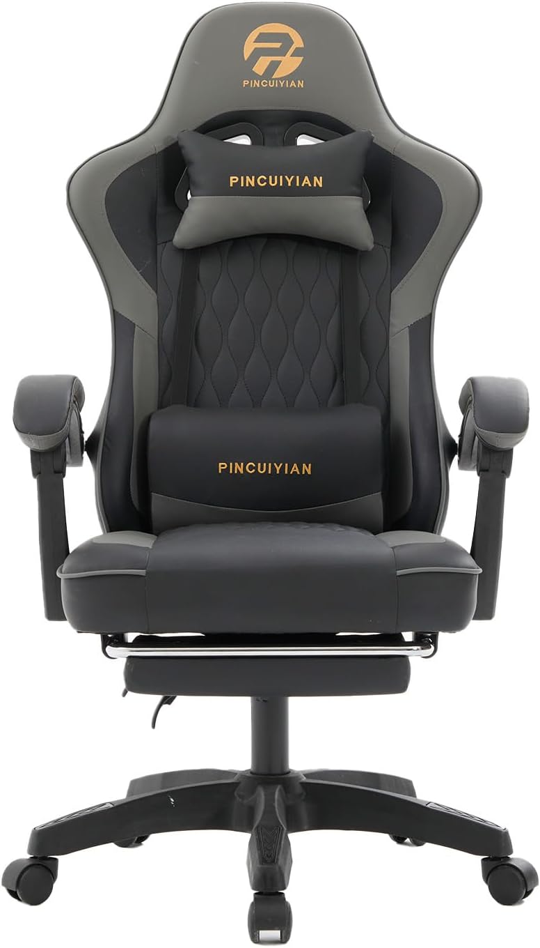 ゲーミングチェア オフィスチェア デスクチェア パソコンチェア 椅子 チェア pcチェア イス ファブリック オットマン付き リクライニング 連動アームレスト 一体型ランバーサポート ハイバック ゲーム用