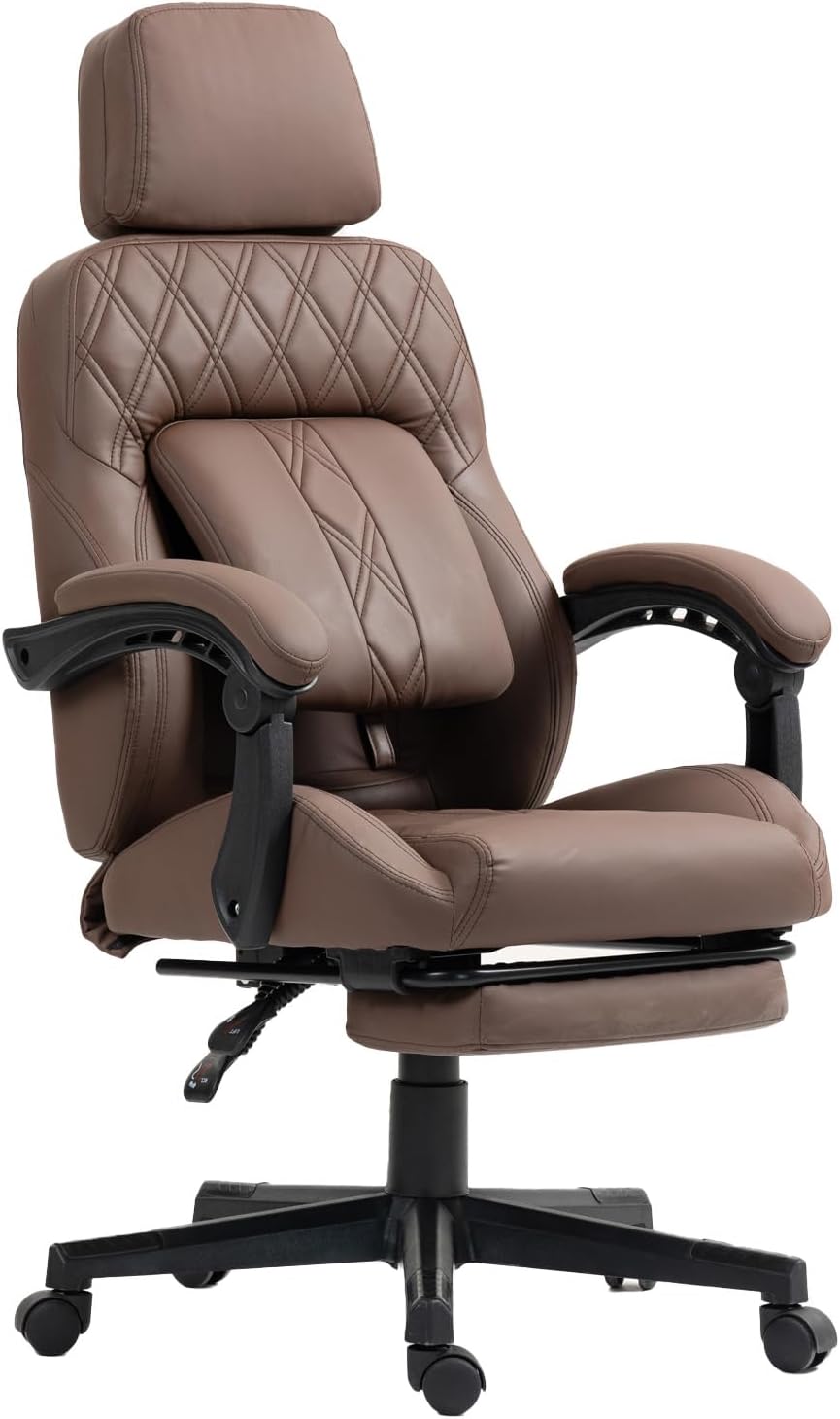 ゲーミングチェア デスクチェア オフィスチェア 社長椅子 レザー 合皮 ゲーム用 パソコン テレワーク椅子 オットマン付き リクライニング機能 ハイバック 疲れない パソコン chair おしゃれ ロッキング機能 クッション性 おしゃれ 360度回転 キャスター付 昇降 OA 在宅勤務