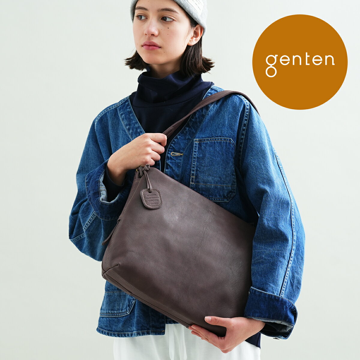 楽天genten公式ショップ【ゲンテン公式】 genten 44116 （42411） ゲンテン ゴートベーシック 2WAYショルダーバッグ 本革バッグ レディース 大人 山羊革 ショルダーバッグ 肩がけ 大人 日本製 シンプル ゴートレザー