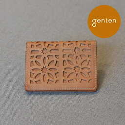 ゲンテン 【ゲンテン公式】genten 44241 (40602) ゲンテン カットワーク パスケース 本革パスケース 定期入れ イタリアンレザー