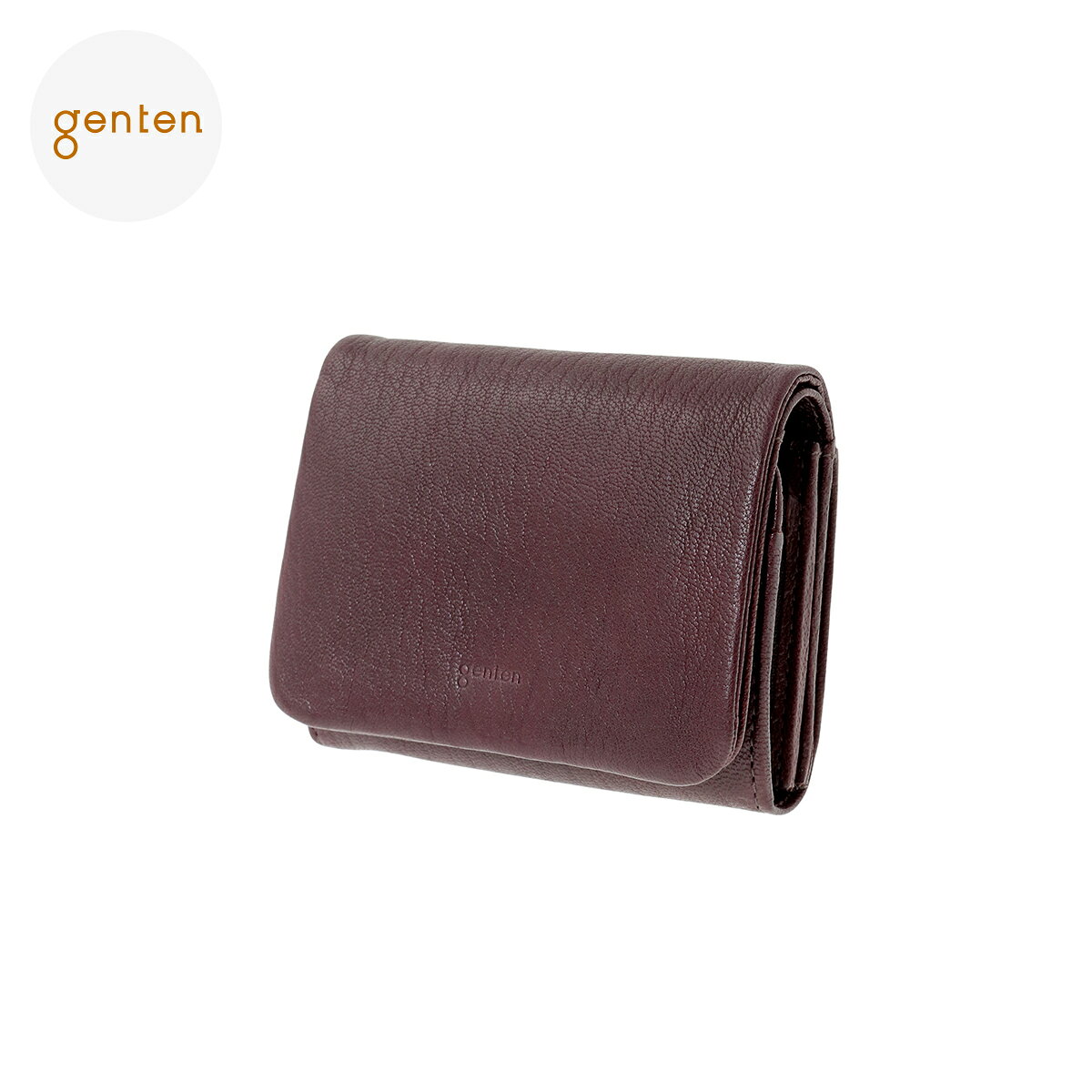 【ゲンテン公式】 genten 44362 ゲンテン ゴートベーシック 二つ折り財布 新色ダークブラウン★本革財布 山羊革 二つ折り財布 シンプル ゴートレザー