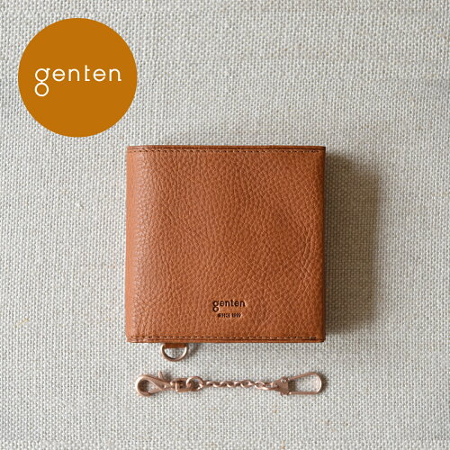 genten 公式ショッパープレゼント中！ ゲンテン 本革財布 二つ折り財...