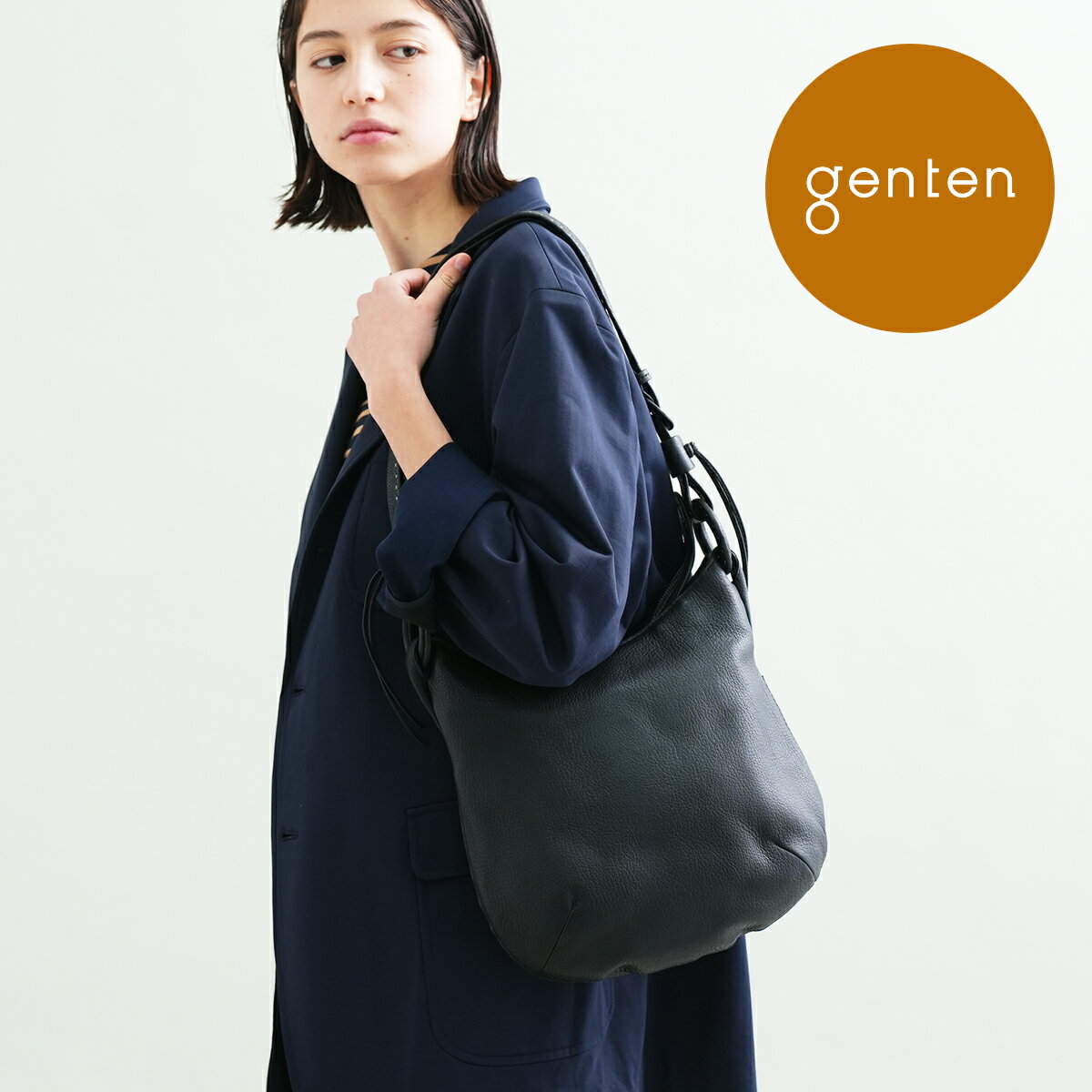 【ゲンテン公式】 genten 43971 ゲンテン ムース2024 2wayショルダー小新作 ★本革ショルダーバッグ 山羊革 ショルダーバッグ 斜めがけ ゴートレザー シンプル