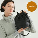 【ゲンテン公式】 genten 43727 ゲンテン サスティナブル巾着 大本革 巾着バッグ ポーチ バッグインバッグ 巾着 バケットバッグ レザー(4)