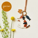 【ゲンテン公式】 genten 40807 ゲンテン ワクワクチャーム ミケ 革小物 アクセサリー 本革 チャーム ねこ ミケネコ 三毛猫 calico cat...