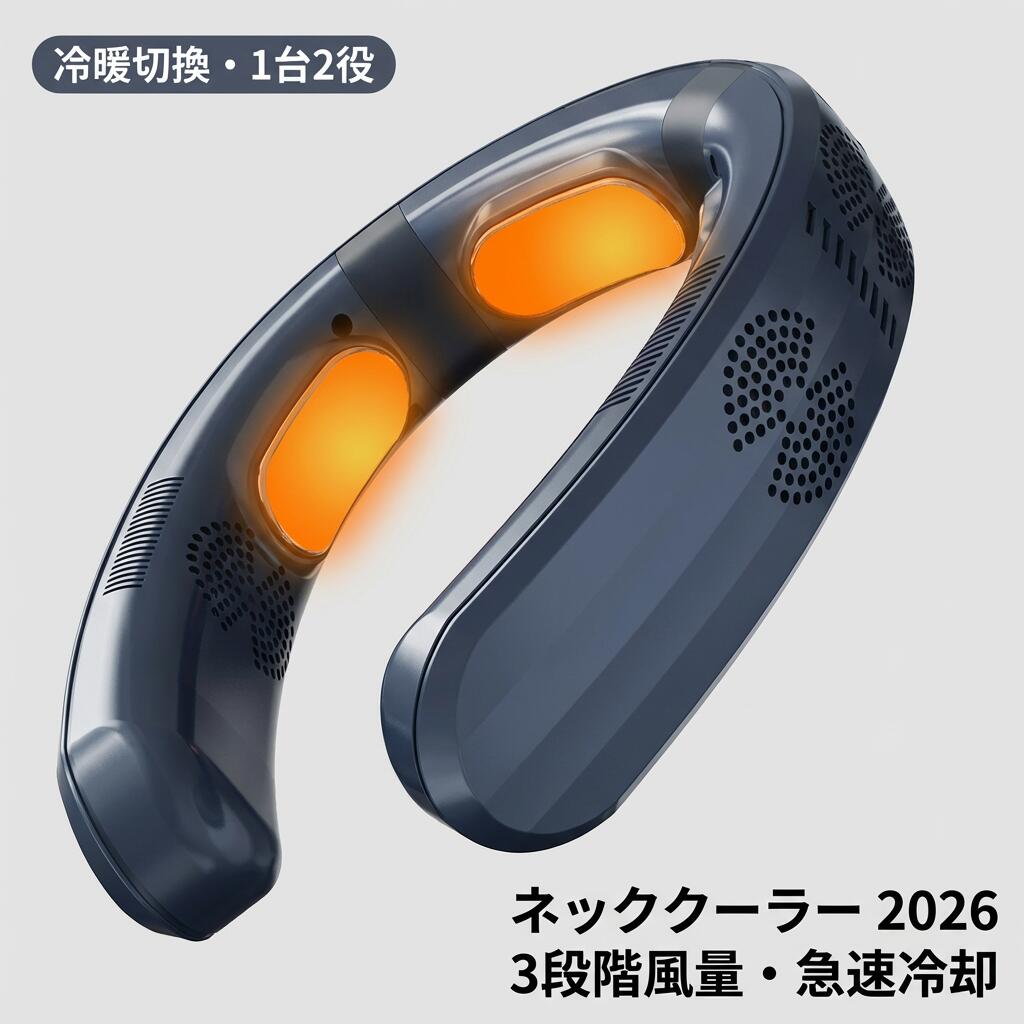 乐天商城 - 冷風機 首掛け 小型クーラー ペルチェ式 大風量 冷感 軽量 静音 羽なし USB駆動 オフィス デスクワーク用