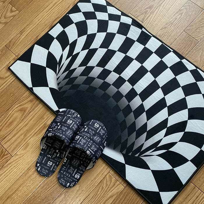 吸い込まれそう カーペット マット 3D 穴 底なし ラグ フロアマット 50cm 80cm gentlebreeze-10000069 ジェントルブリーズ サンプル画像3
