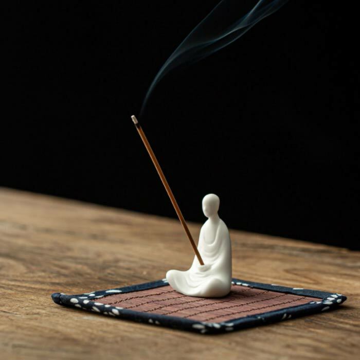 線香立て 香皿 お香立て 香立て スタンド お香 お坊さん 釣り人 供養 陶磁器