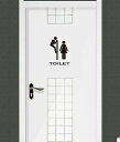 トイレ シール ドア ユニーク 男女 マーク トイレット ステッカー(3)