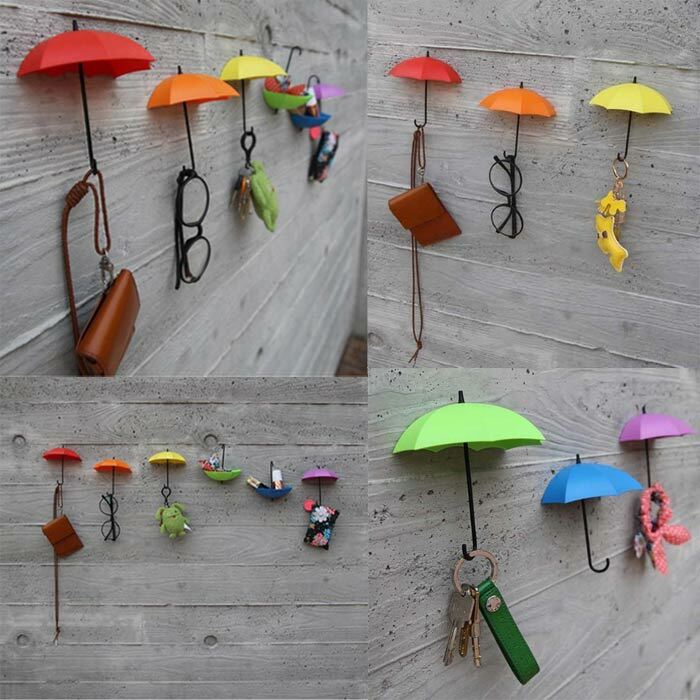 壁 フック 傘 インテリア 小物入れ 壁掛け 小物収納 便利グッズ 3色で1セット
