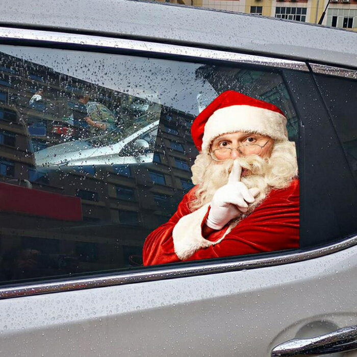 サンタクロース ステッカー シール サンタ サンタさん 窓 ウインドウ ユニーク 左右で1セット