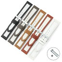 防汗 メンズ腕時計レザーベルト クォーツ時計/機械式時計/スマートウォッチ 20mm/22mm,防水 交換ベルト 韓式真革腕時計バンド 本革+カンバス時計ベルト(2)