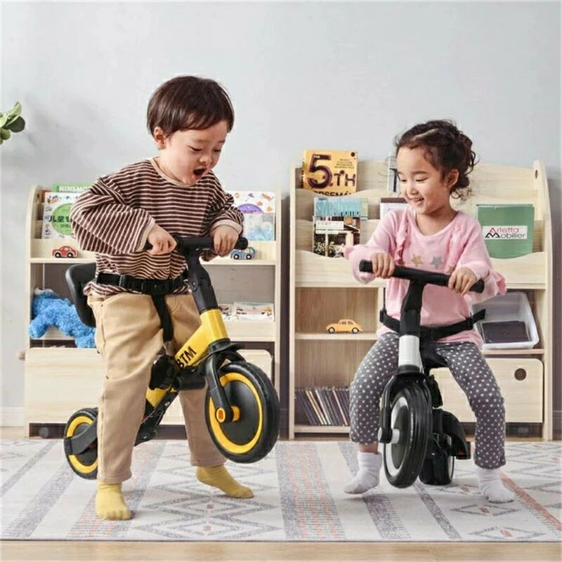 手押し棒 乗用玩具 ペダル付きコントロールバー付き バイク 自転車 幼児 キッズ 3輪 子供用三輪車 折り畳み 一台5役 バランスバイク 折りたたみ