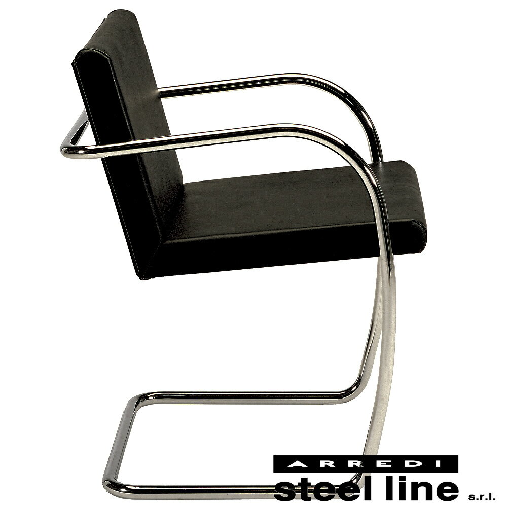 《100％MADE IN ITALY》ミース・ファン・デル・ローエ ブルーノチェア（Brno Chair） チューブラー仕様スティールライン社DESIGN900