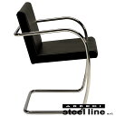 《100％MADE IN ITALY》ミース・ファン・デル・ローエ ブルーノチェア（Brno Chair） チューブラー仕様スティールライン社DESIGN900