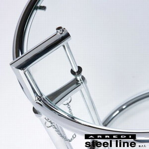 《100%MADE IN ITALY》アイリーン・グレイ E1027 サイドテーブル プレミアムエディションスティールライン社DESIGN900