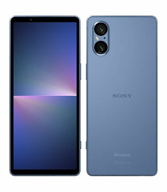 【中古】【安心保証】 Xperia 5 V SO-53D[128GB] docomo ブルー