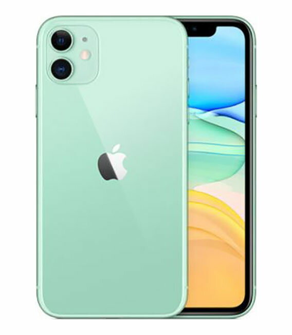 【中古】【安心保証】 iPhone11[64GB] UQモバイル グリーン