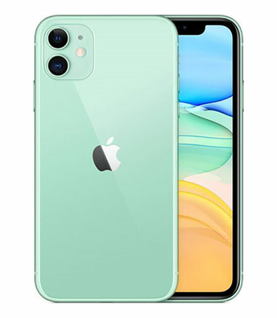 【中古】【安心保証】 iPhone11[64GB] UQモバイル グリーン