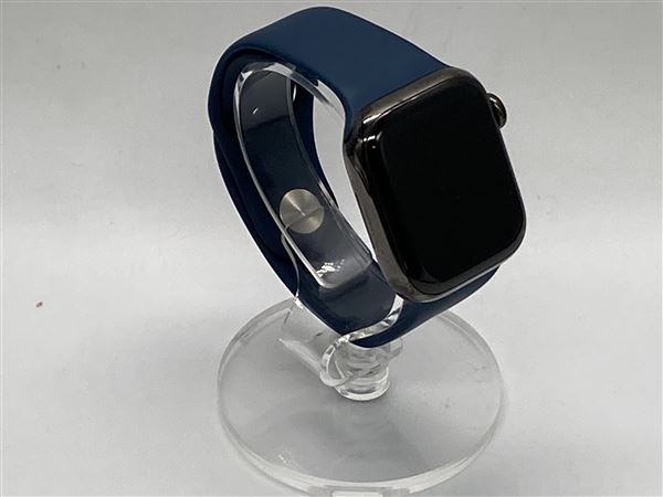 【中古】【安心保証】 Series7[41mm/セルラー]ステンレス グラファイト Apple Watch