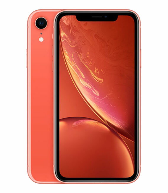 【中古】【安心保証】 iPhoneXR[128GB] au コーラル