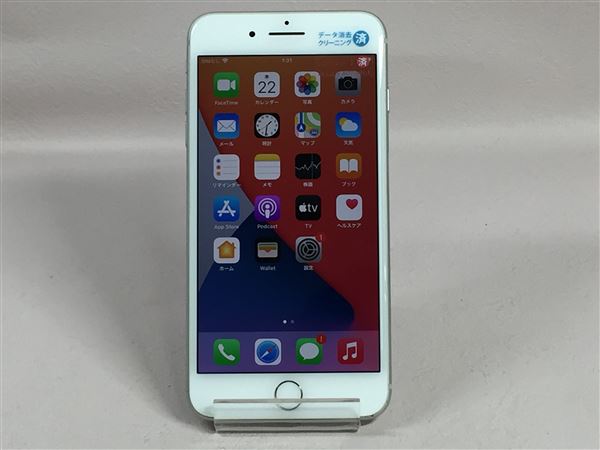 【中古】【安心保証】 iPhone8 Plus[64GB] SIMロック解除 au シルバー