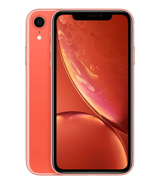 【中古】【安心保証】 iPhoneXR[256GB] SIMロック解除 au/UQ コーラル