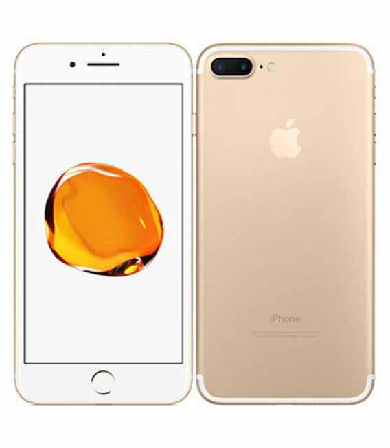 【中古】【安心保証】 iPhone7 Plus 128GB SIMロック解除 au ゴールド