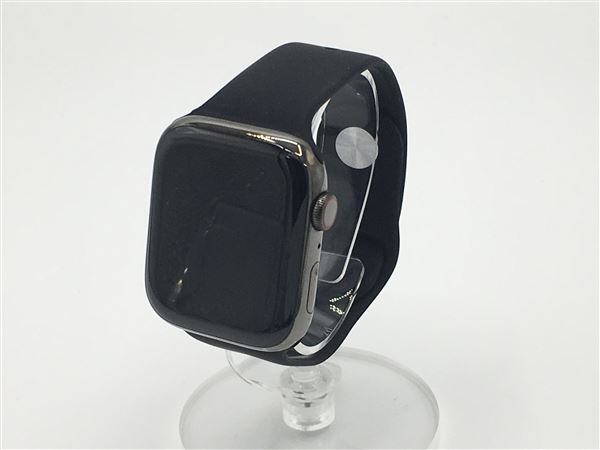 【中古】【安心保証】 Series7[45mm/セルラー]ステンレス グラファイト Apple Watch
