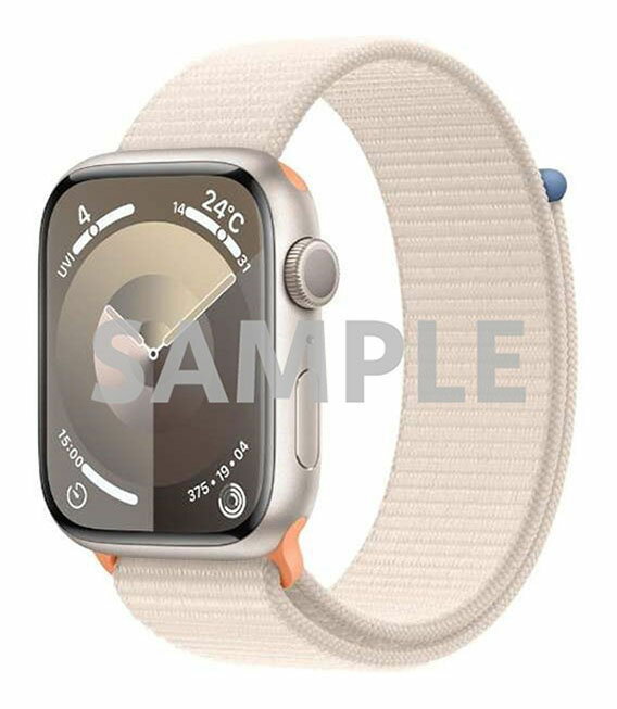 【中古】【安心保証】 Series9[45mm GPS]アルミニウム スターライト Apple Watch MR9P3J