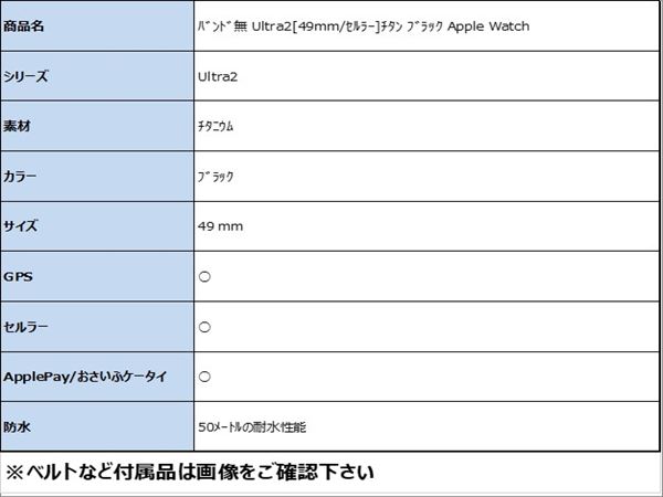 【中古】【安心保証】 バンド無 Ultra2[49mm/セルラー]チタン ブラック Apple Watch