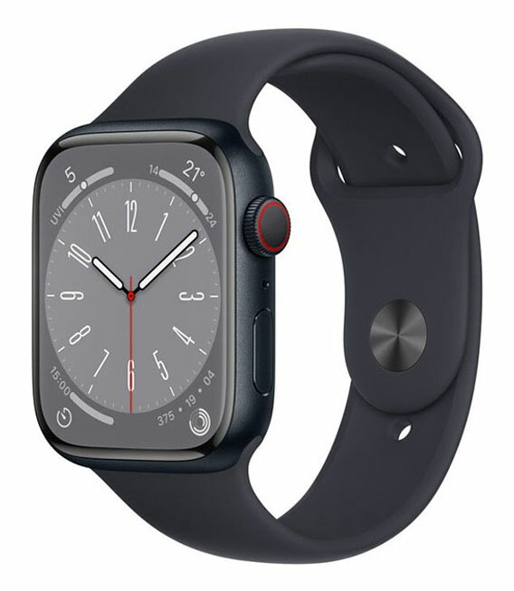 【中古】【安心保証】 Series8 45mm セルラー アルミニウム ミッドナイト Apple Watch MNK43J