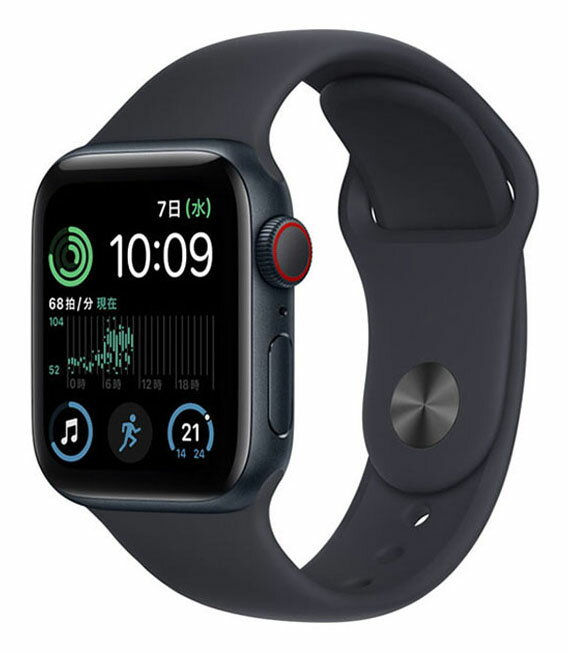 【中古】【安心保証】 SE 第2世代[40mm セルラー]アルミニウム ミッドナイト Apple Watch MNPL3J