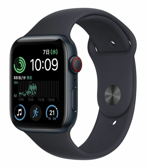 【中古】【安心保証】 SE 第2世代[44mm セルラー]アルミニウム ミッドナイト Apple Watch MNPY3J