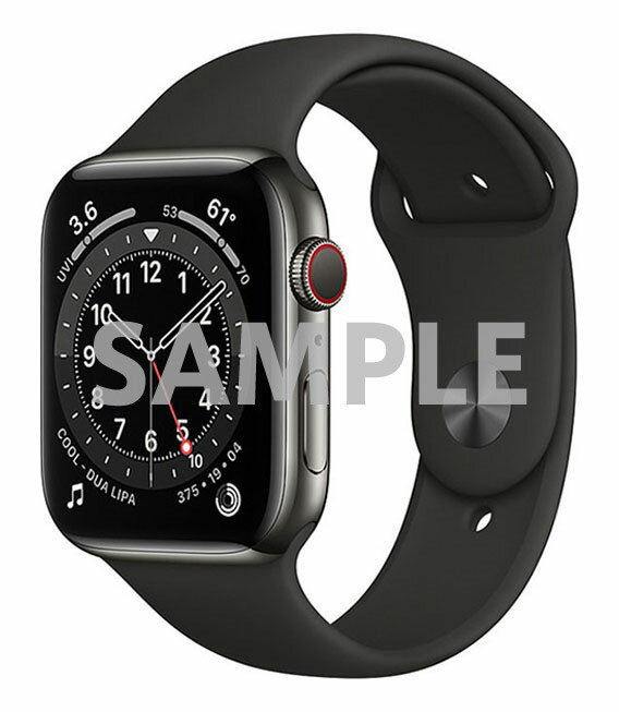 【中古】【安心保証】 Series6[44mm セルラー]ステンレススチール Apple Watch A2376